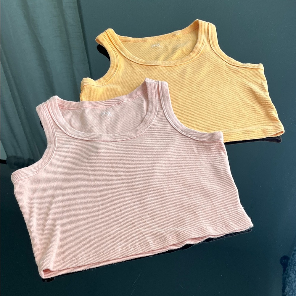PacSun Peach and Orange Crop Tops